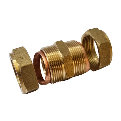 Racord compresie cu 2 inele, alama, FE, 22 mm x 3/4"