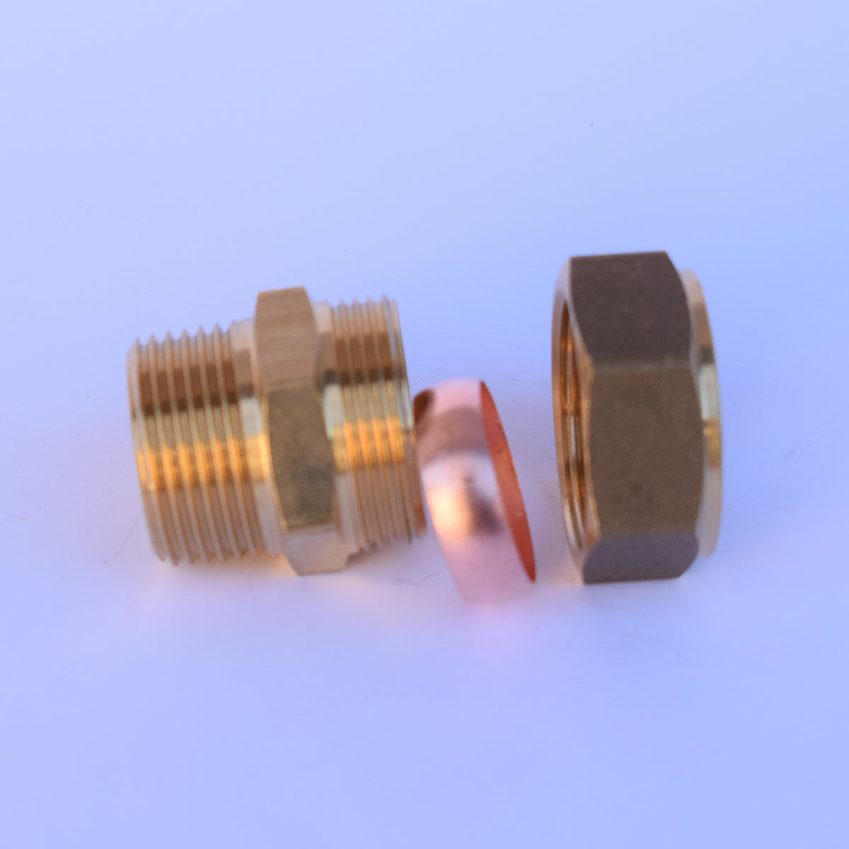 Conector solar din alama cu compresie 22 - filet 3/4 ext