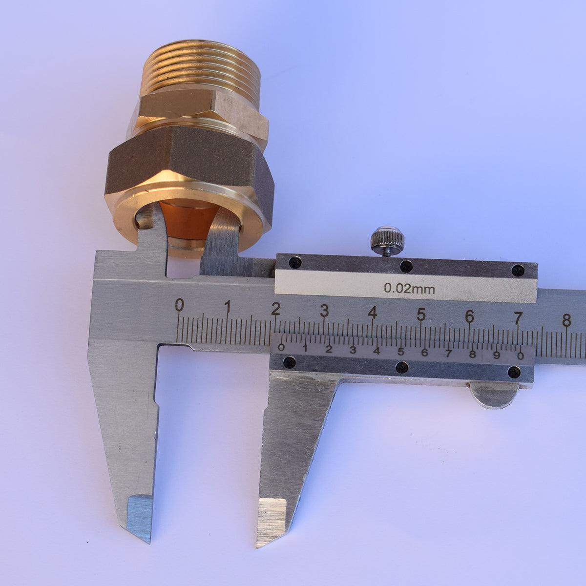 Conector solar din alama cu compresie 22 - filet 3/4 ext