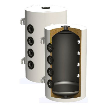 Boiler tampon fara serpentina pentru pompe de caldura, 80 l