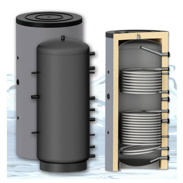Boiler de acumulare Puffer vertical Sunsystem cu doua serpentine - 500 l