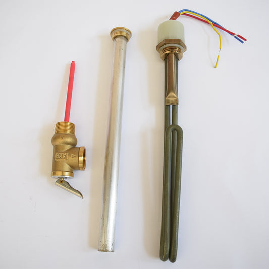 Pachet mentenanta panou solar presurizat: Anod magneziu + Rezistenta 1 tol + Supapa 6bar, 90 grade, 3/4