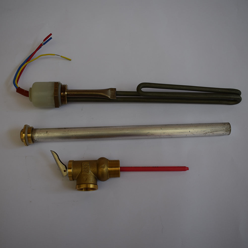 Pachet mentenanta panou solar presurizat: Anod magneziu + Rezistenta 1 tol + Supapa 6bar, 90 grade, 3/4