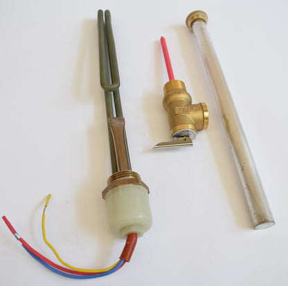 Pachet mentenanta panou solar presurizat: Anod magneziu + Rezistenta 1 tol + Supapa 6bar, 90 grade, 3/4