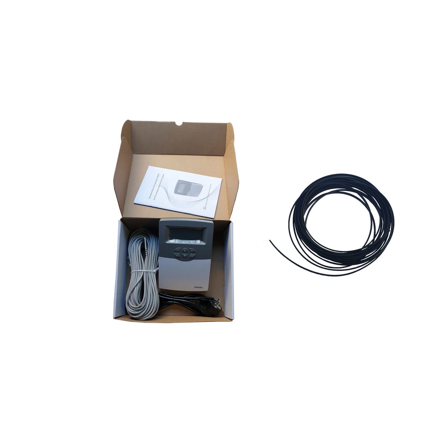 Pachet: Controler solar SR609C + 20m cablu incalzitor pentru panouri solare presurizate